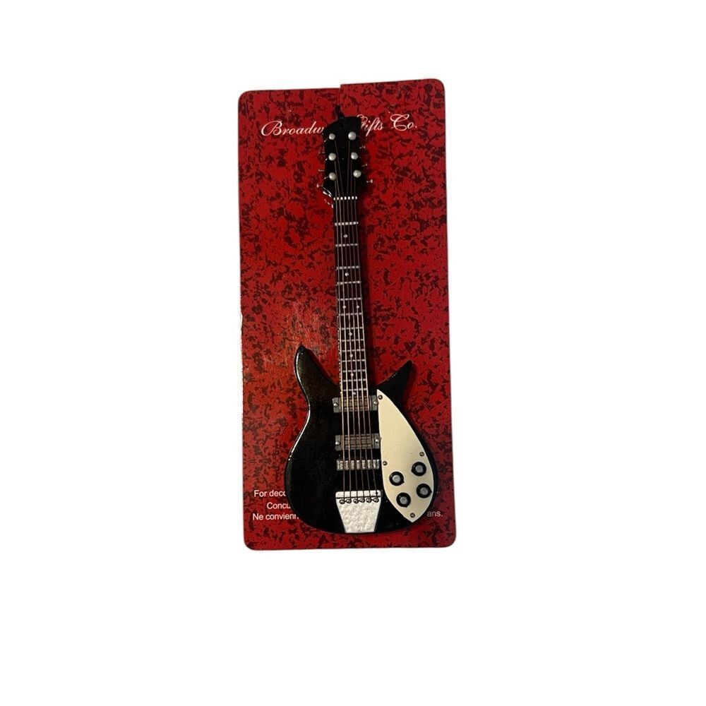 NIB black guitar replica ornament only out of box for pictures and video